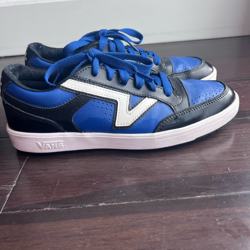 Vans blue and black shoes